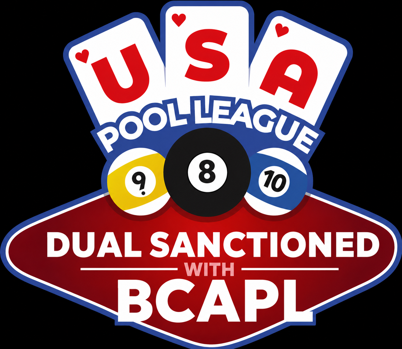 USA Pool League — Dual Sanctioned with BCAPL logo