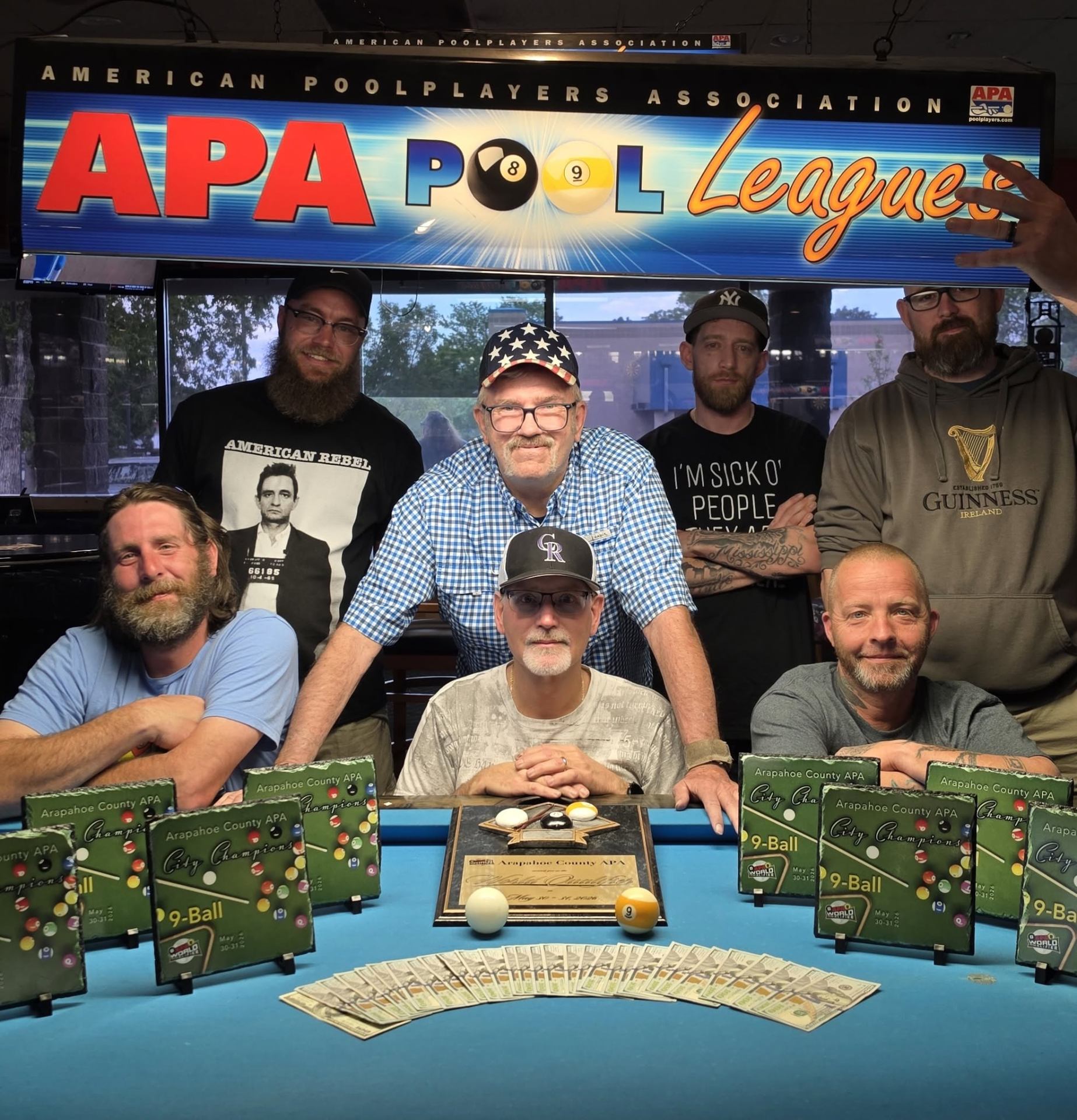 Arapahoe County APA 9-Ball City Champions team qualified for the APA World Championship in Las Vegas